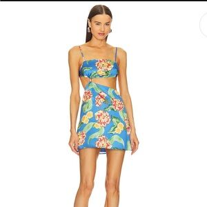 More to Come, Aminah Mini Dress, Blue Floral